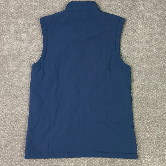 Travis Mathew Interlude Puffer Vest Men's Medium Blue Golf Performance Quilted - Picture 4 of 11